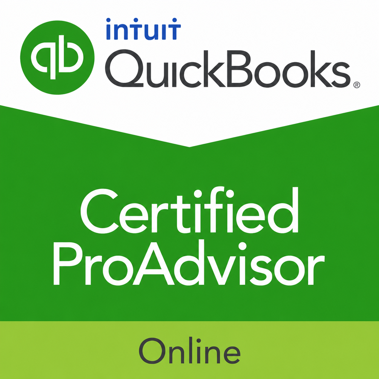 Intuit QuickBooks Certified ProAdvisor Online badge